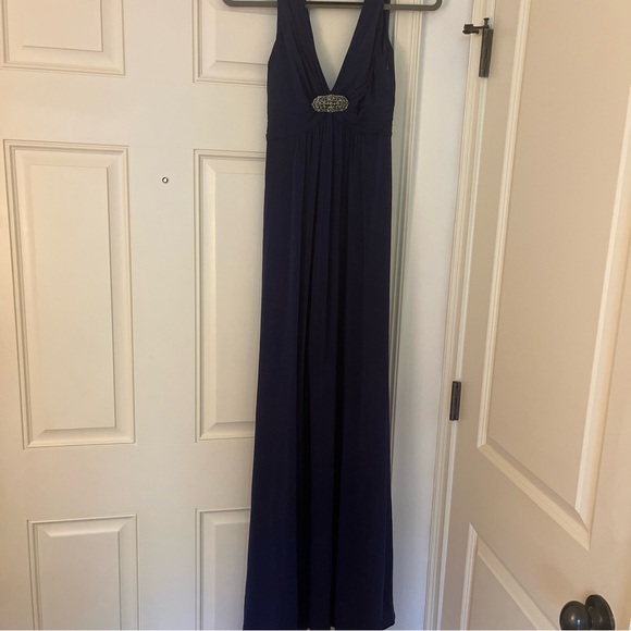 Elegant Navy Blue Maxi Dress - Picture 1 of 7